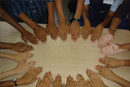Rosary .  All hands together  Unity in diversity